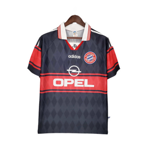 Camisa Bayern Retrô 1997/1999 - Preta e Vermelha
