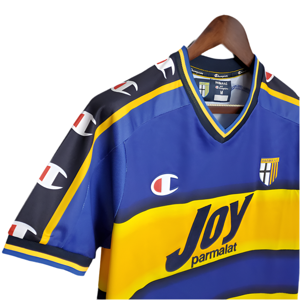 Camisa Parma Retrô 2001/2002 Azul e Amarela - Champion