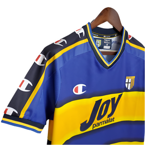 Camisa Parma Retrô 2001/2002 Azul e Amarela - Champion