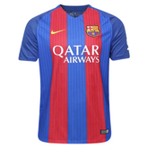 Camisa Barcelona Retrô 2016/2017 Azul e Vermelha -
