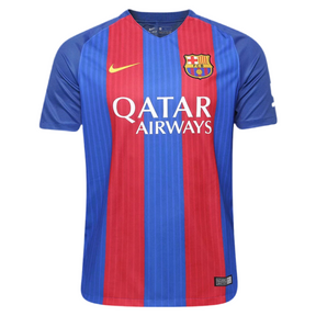 Camisa Barcelona Retrô 2016/2017 Azul e Vermelha -