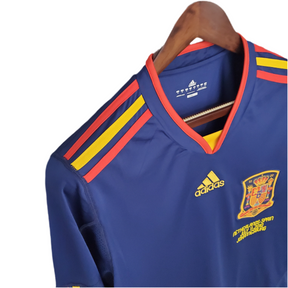 Camisa Manga Longa Seleção Espanha II 2010 - Azul