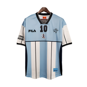 Camisa Seleção Argentina Retrô 2001 Azul e Branca- Fila