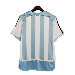 Camisa Seleção Argentina Retrô 2006 Azul e Branca-