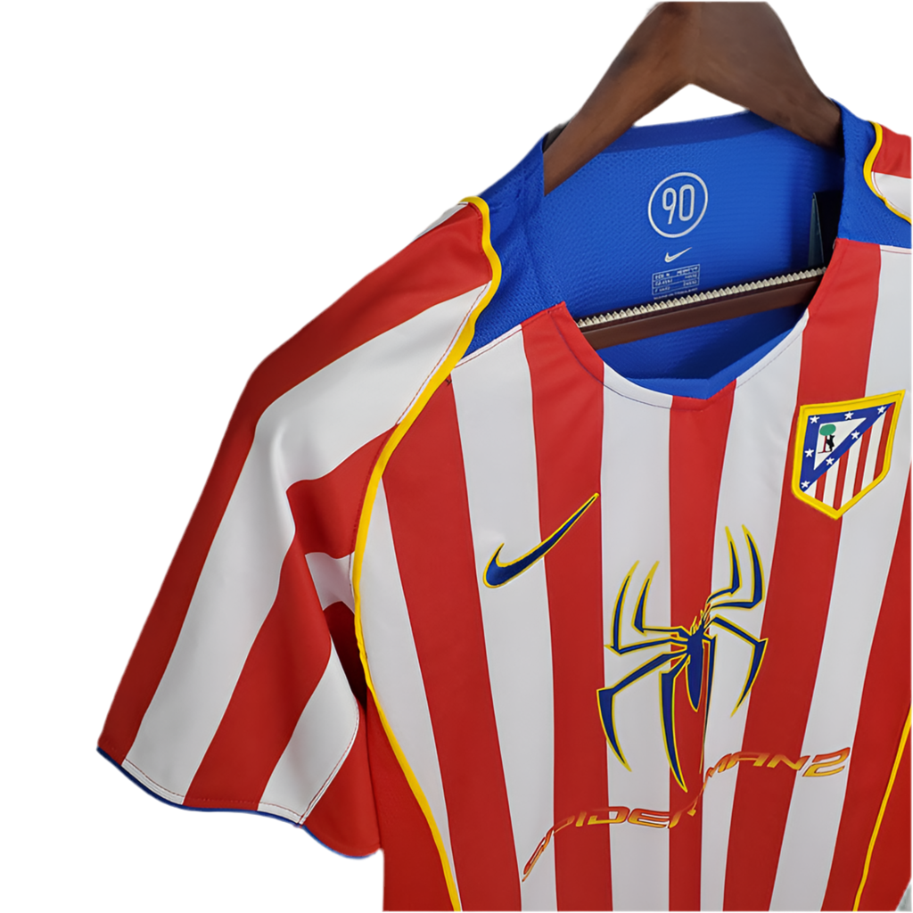 Camisa Atlético de Madrid Retrô 2004/2005 - Vermelha e Branca
