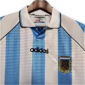 Camisa Seleção Argentina Retrô 1997-1998 Azul e Branca -