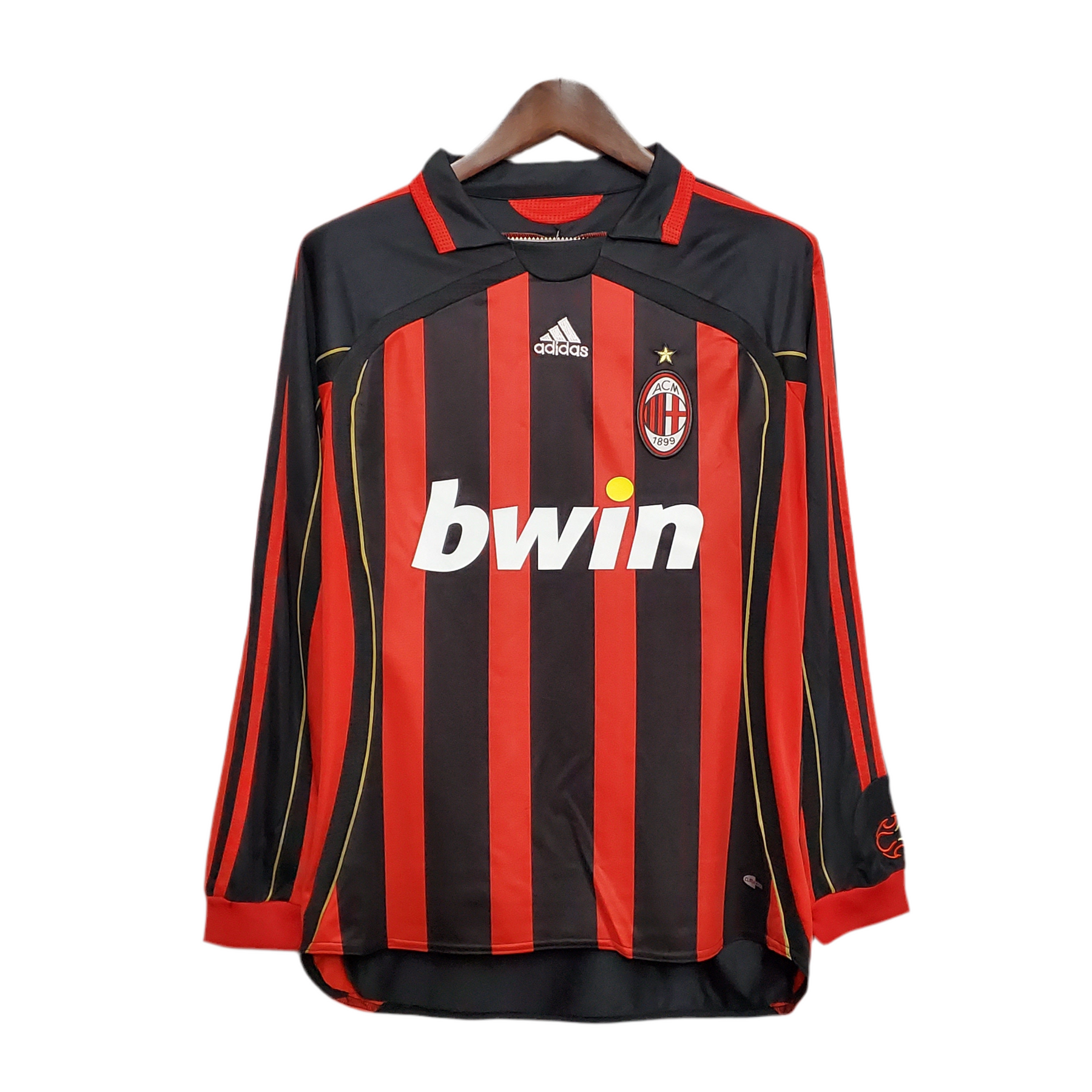 Camisa Manga Longa AC Milan 06/07 - Preto e Vermelho