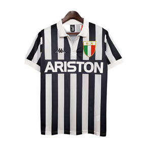Camisa Juventus Retrô 1984/1985 - Preta e Branca