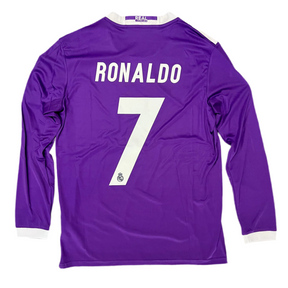 Camisa Manga longa Real Madrid com 6 Patches - Ronaldo #7