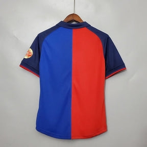 Camisa Barcelona 100 Anos Retrô 1999 - Azul e Grená