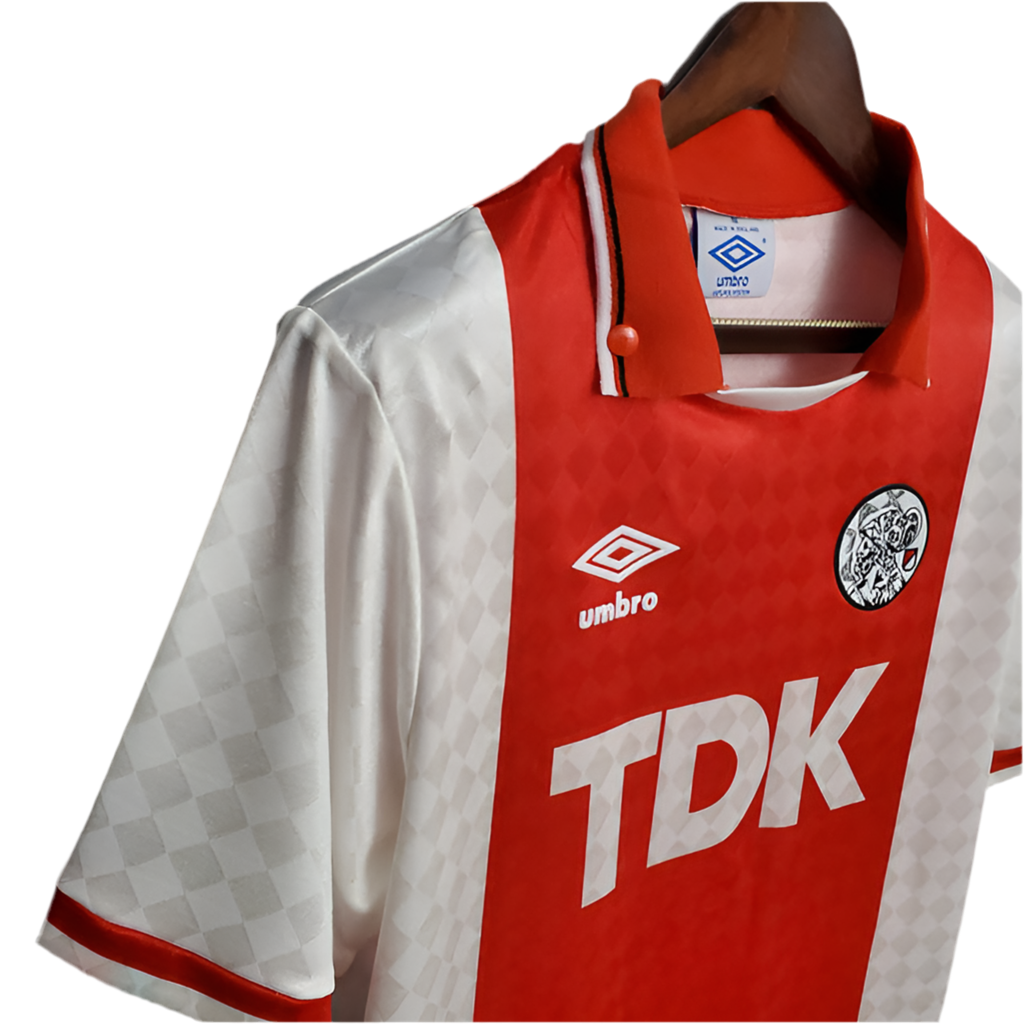 Camisa Ajax Retrô 1990/1992 - Vermelha e Branca