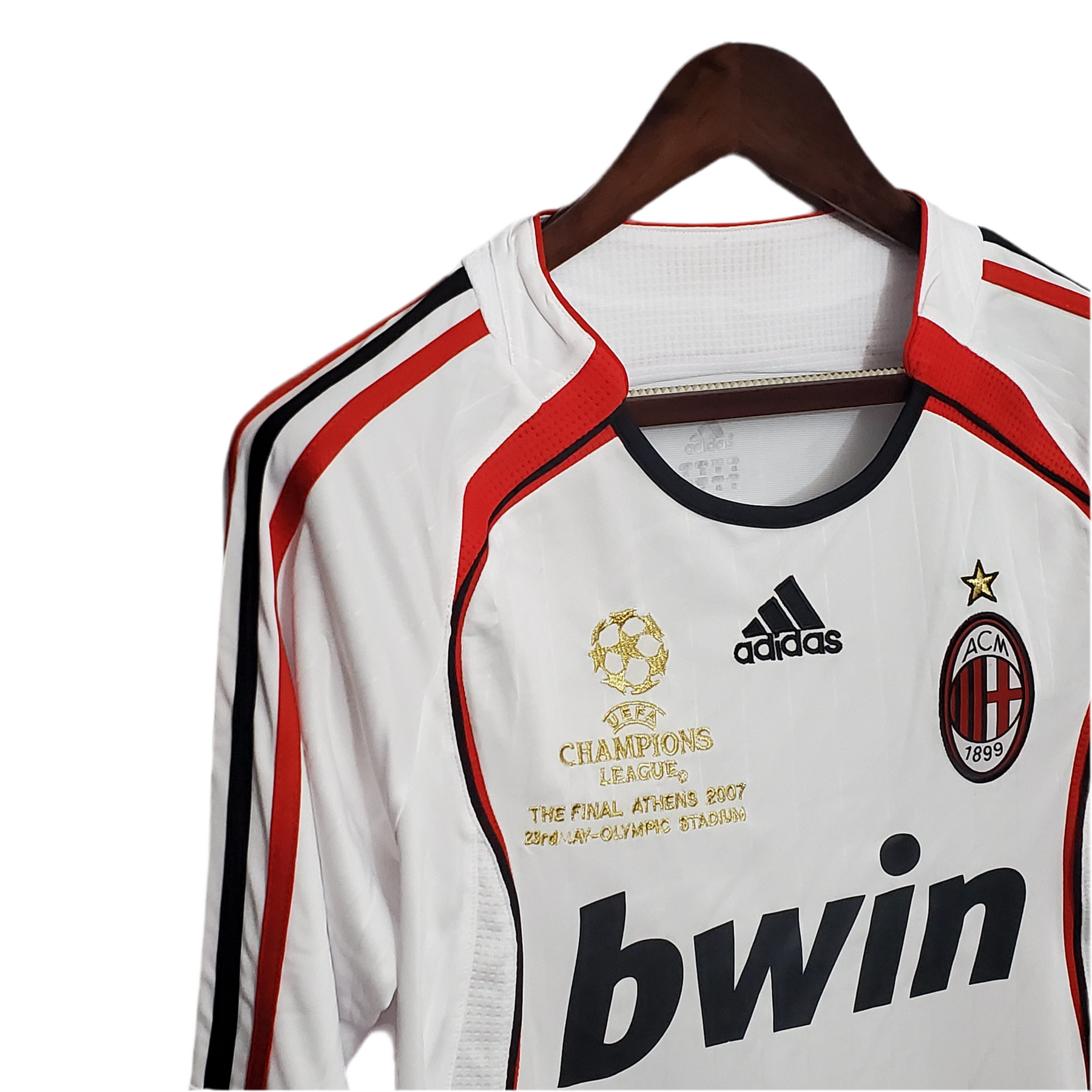 Camisa Manga Longa AC Milan Champions League 06/07 - Branco
