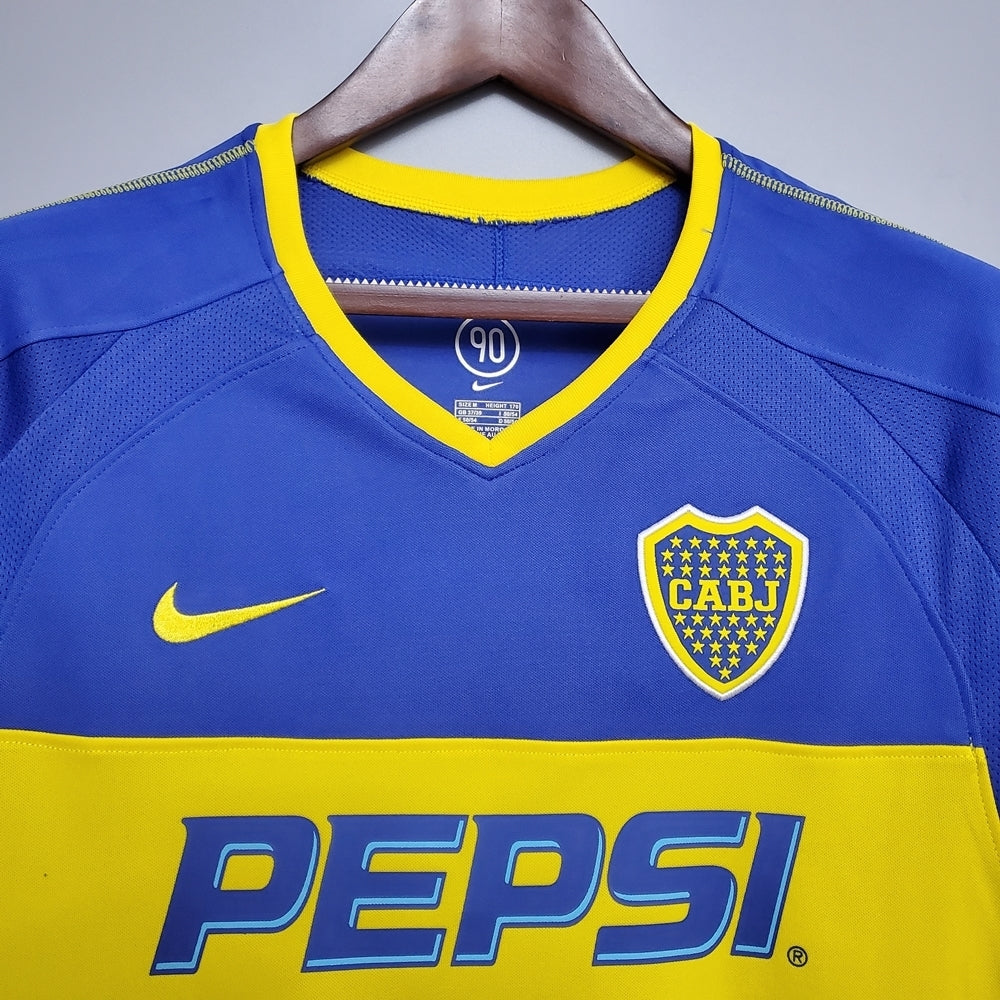 Camisa Boca Juniors Retrô 03/04 Azul e Amarela