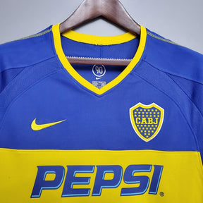 Camisa Boca Juniors Retrô 03/04 Azul e Amarela