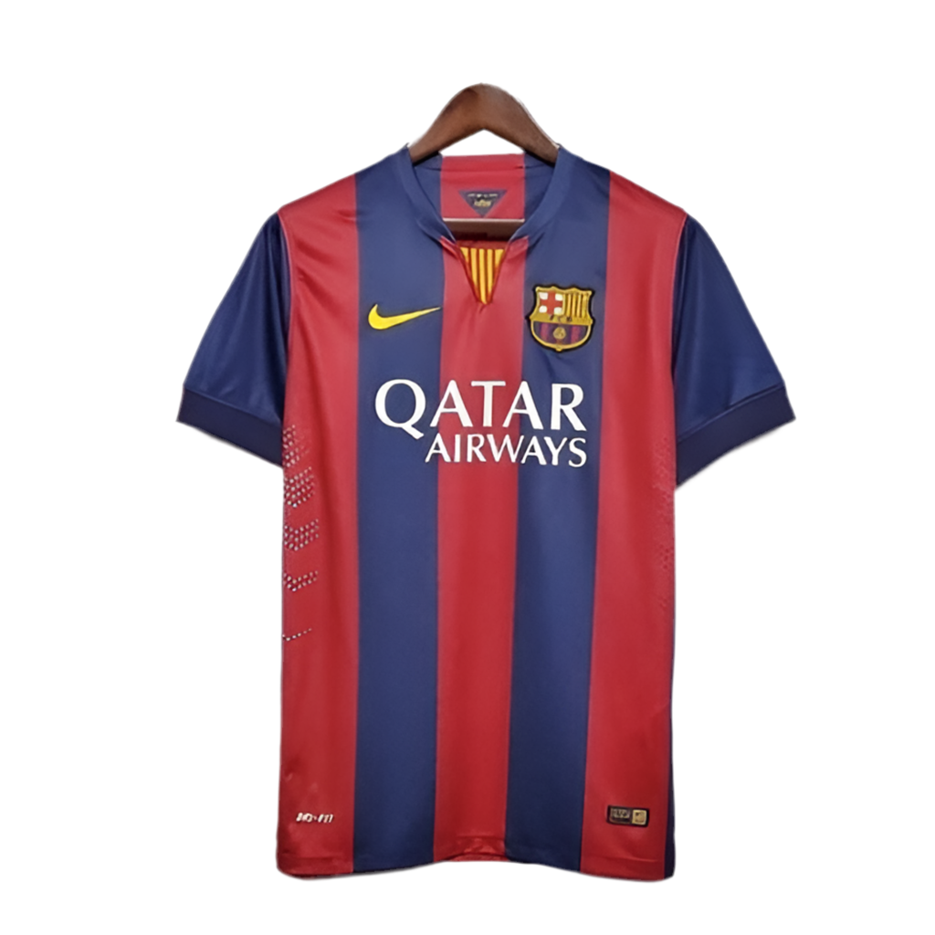 Camisa Barcelona Retrô 2014/2015 - Azul e Grená
