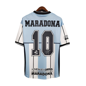 Camisa Seleção Argentina Retrô 2001 Azul e Branca- Fila