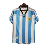 Camisa Seleção Argentina Retrô 1998 Azul e Branca -