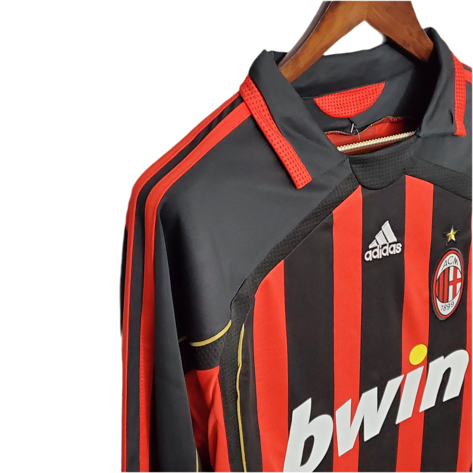 Camisa Manga Longa AC Milan 06/07 - Preto e Vermelho