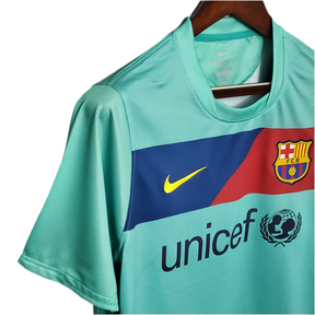 Camisa Barcelona Away 10/11 - Azul e Grená