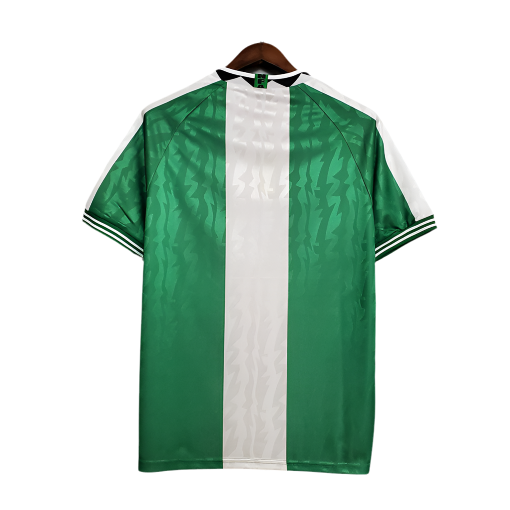 Camisa Nigéria Retrô 1996 Verde e Branca -
