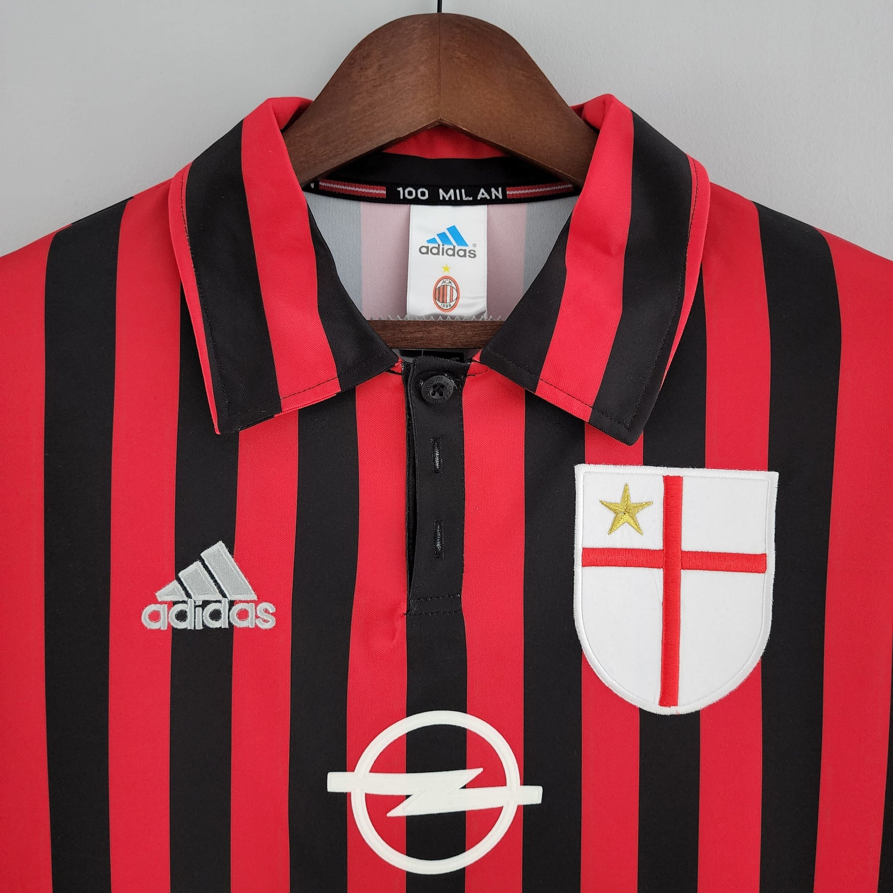 Camisa Manga Longa AC Milan 1999/2000 - Preto e Vermelho