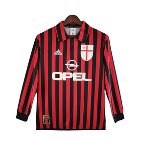 Camisa Manga Longa AC Milan 1999/2000 - Preto e Vermelho