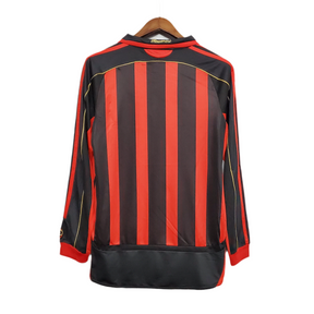 Camisa Manga Longa AC Milan 06/07 - Preto e Vermelho
