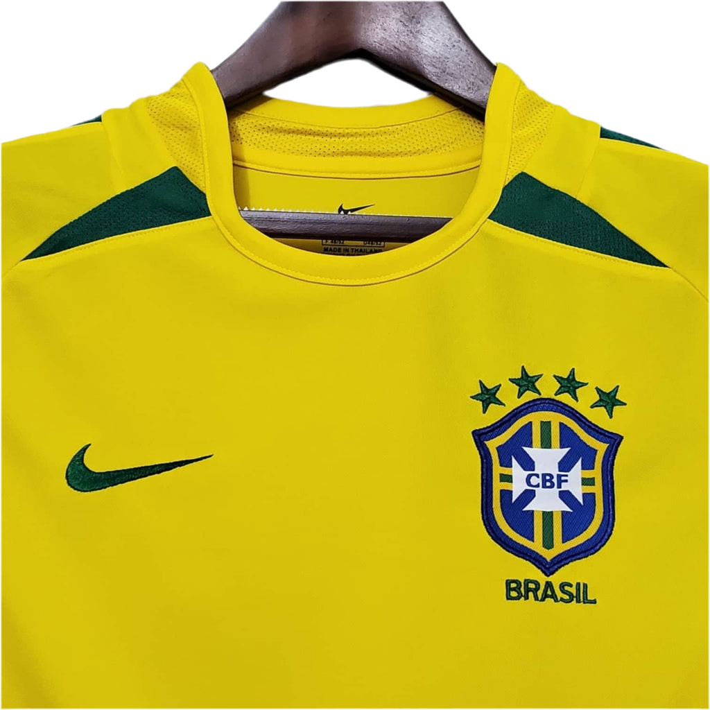 Camisa Seleção Brasileira Retrô 2002 Amarela -