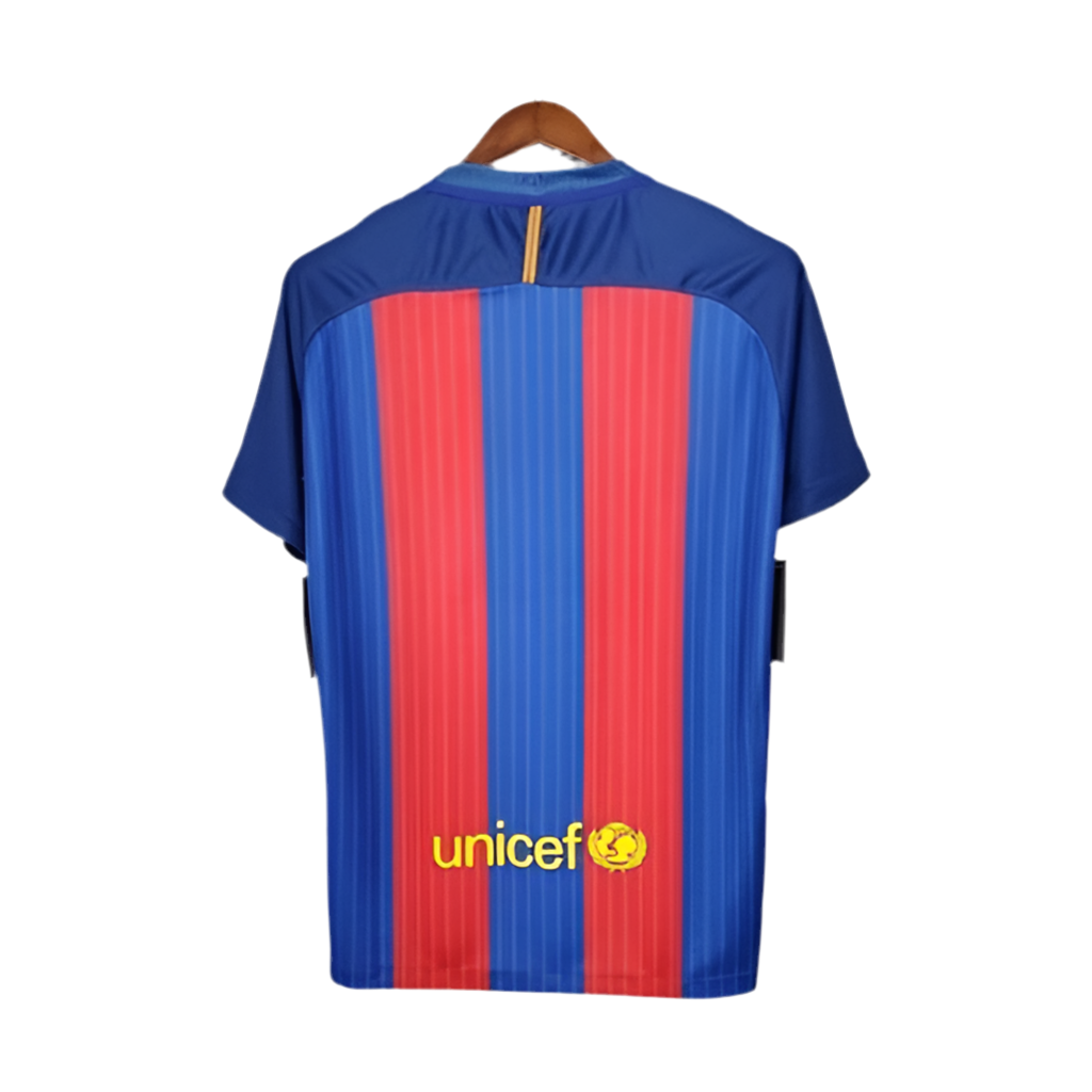 Camisa Barcelona Retrô 2016/2017 Azul e Vermelha -