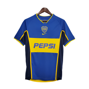 Camisa Boca Juniors Retrô 2002 Azul e Amarela -