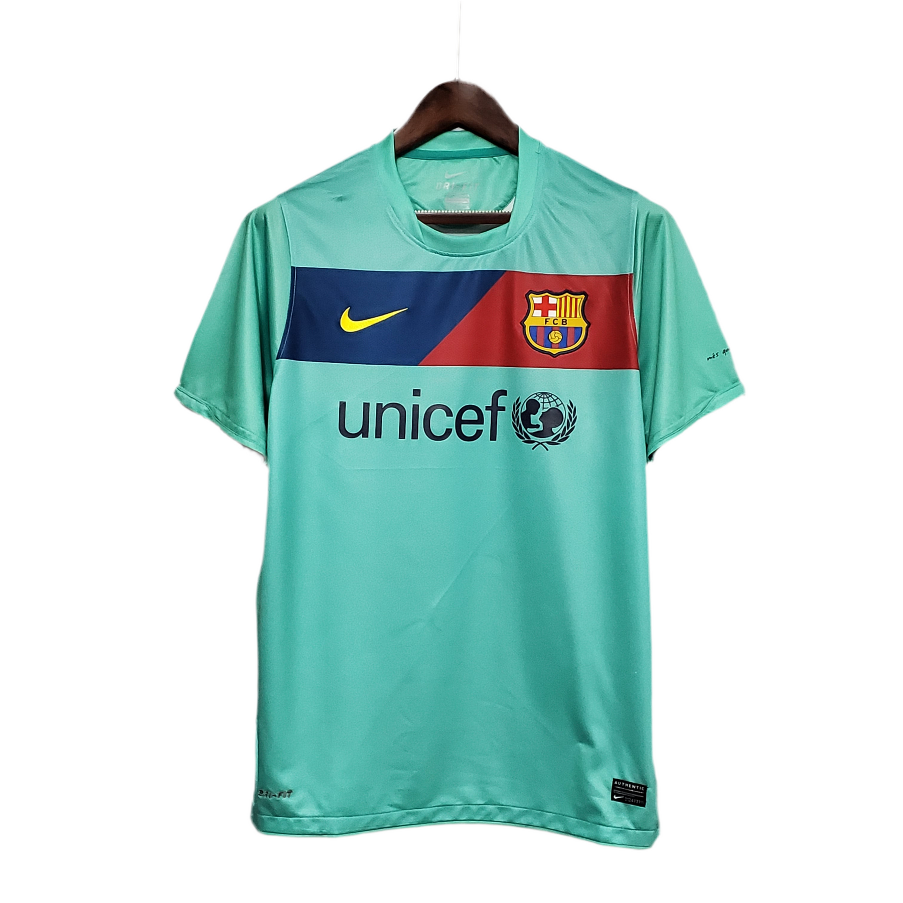 Camisa Barcelona Away 10/11 - Azul e Grená