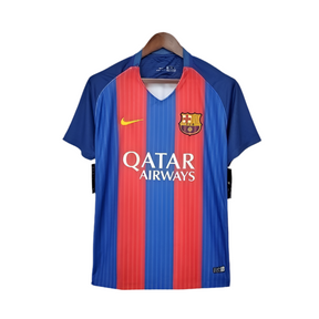 Camisa Barcelona Retrô 2016/2017 Azul e Vermelha -