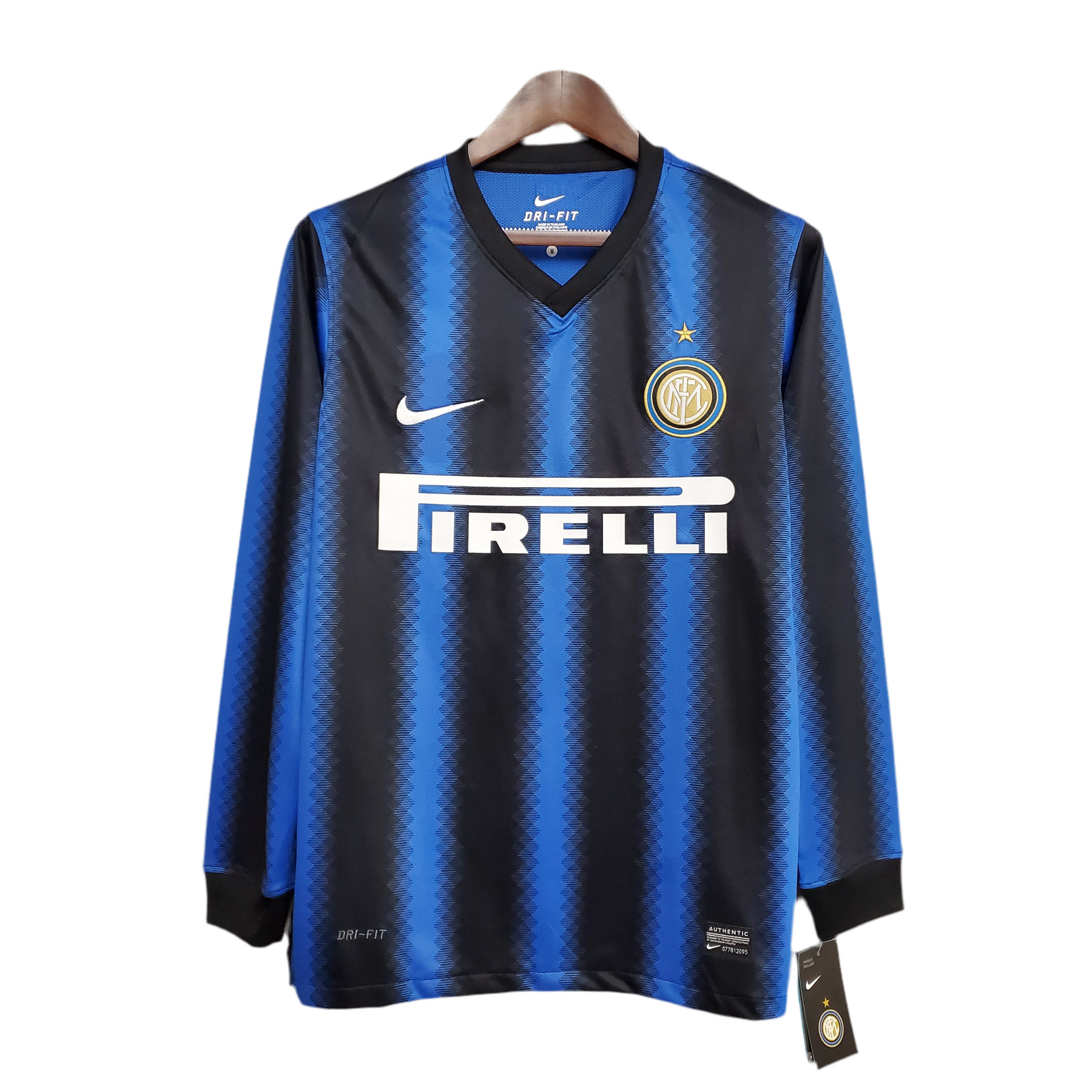Camisa Manga Longa Inter de Milão I 10/11 - Azul e Preto