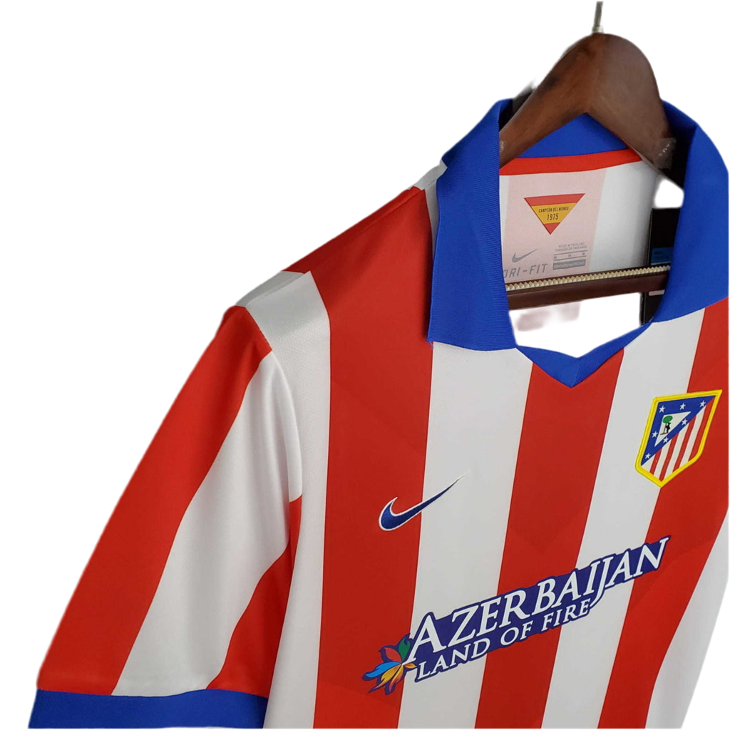 Camisa Atlético de Madrid Retrô 2014/2015 -  Branca e Vermelha