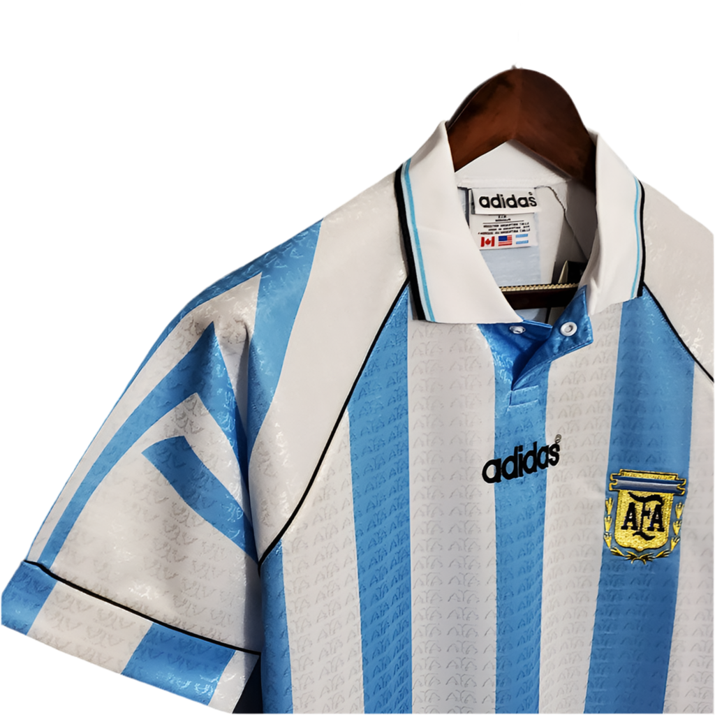 Camisa Seleção Argentina Retrô 1997-1998 Azul e Branca -