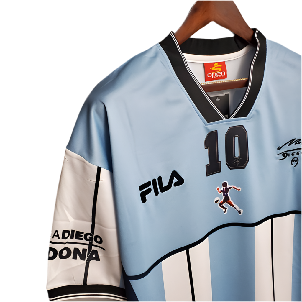 Camisa Seleção Argentina Retrô 2001 Azul e Branca- Fila
