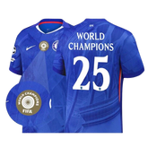 Camisa Chelsea I 25/26 - Patch WORLD CHAMPIONS FIFA #25