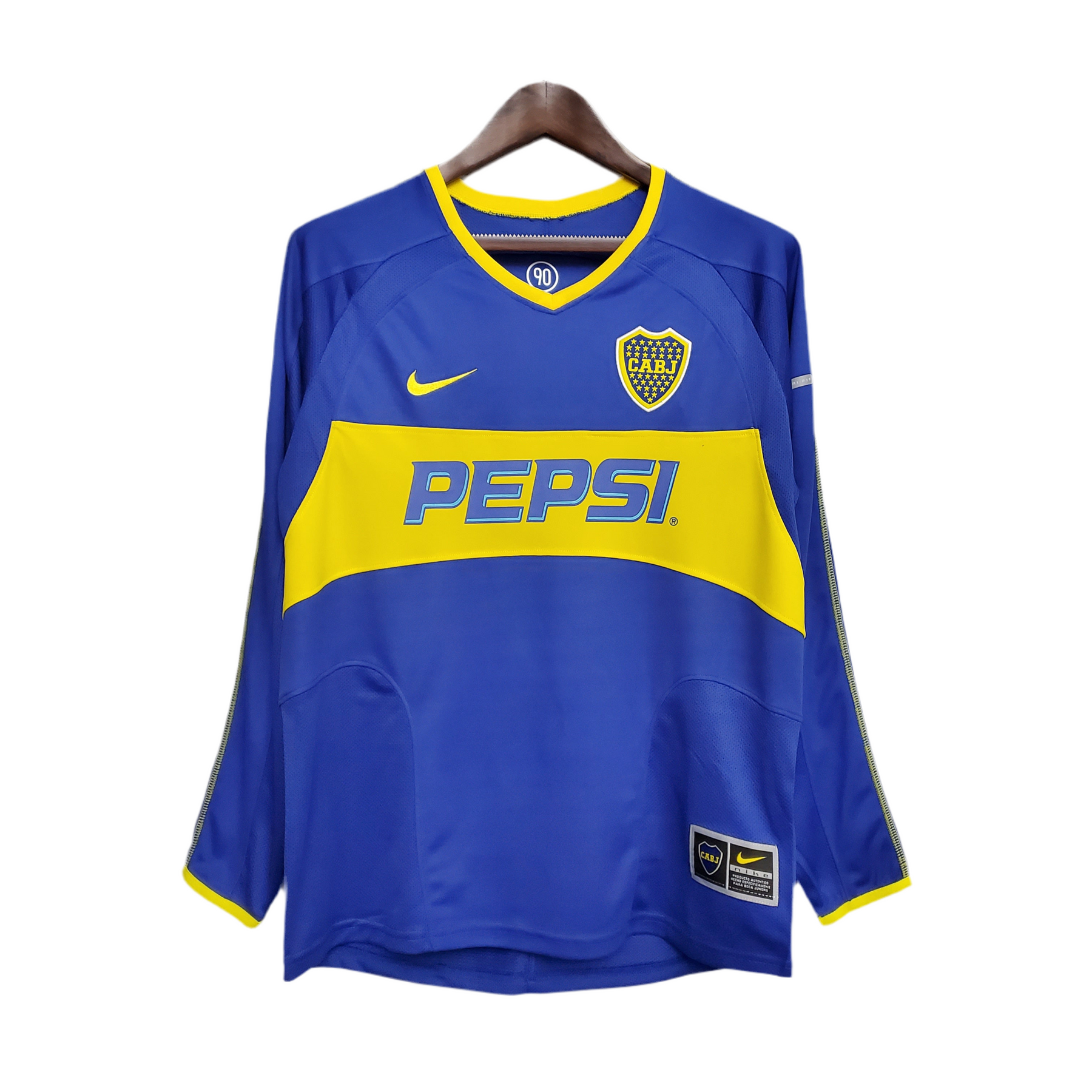 Camisa Manga Longa Boca Juniors 03/04 - Azul e Amarelo
