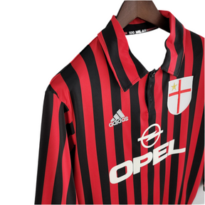Camisa Manga Longa AC Milan 1999/2000 - Preto e Vermelho