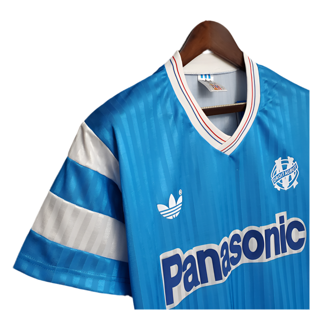 Camisa Marseille Retrô 1990 Azul -