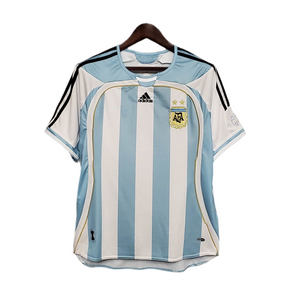 Camisa Seleção Argentina Retrô 2006 Azul e Branca-