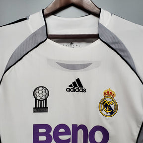 Camisa Manga Longa Real Madrid 06/07 - Branco