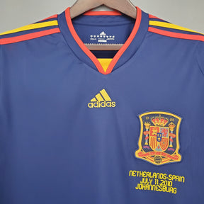 Camisa Manga Longa Seleção Espanha II 2010 - Azul