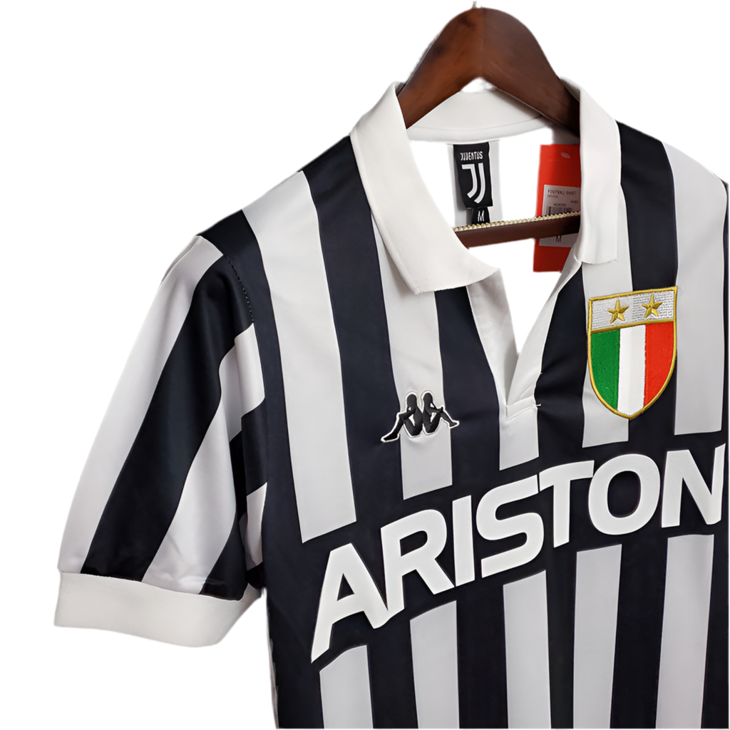 Camisa Juventus Retrô 1984/1985 - Preta e Branca