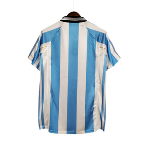 Camisa Seleção Argentina Retrô 1998 Azul e Branca -