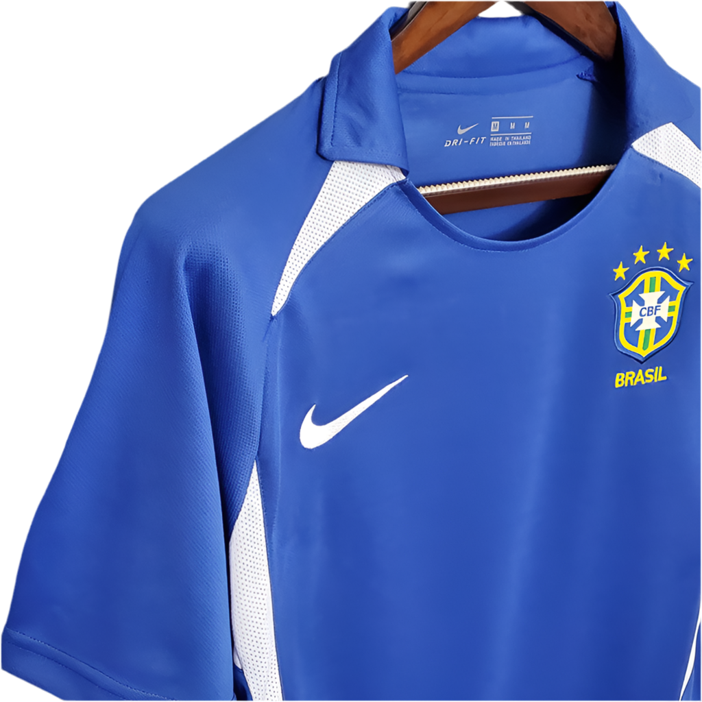 Camisa Seleção Brasileira Retrô 2002 Azul -