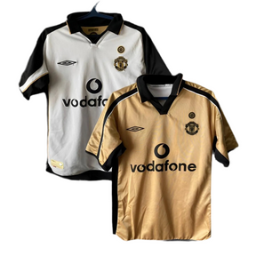 Camisa Manchester United  Retrô 2001/2002 - Branco