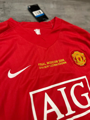 Camisa Manga Longa Manchester United 2007/2008 - Vermelho