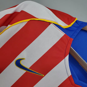 Camisa Atlético de Madrid Retrô 2004/2005 - Vermelha e Branca