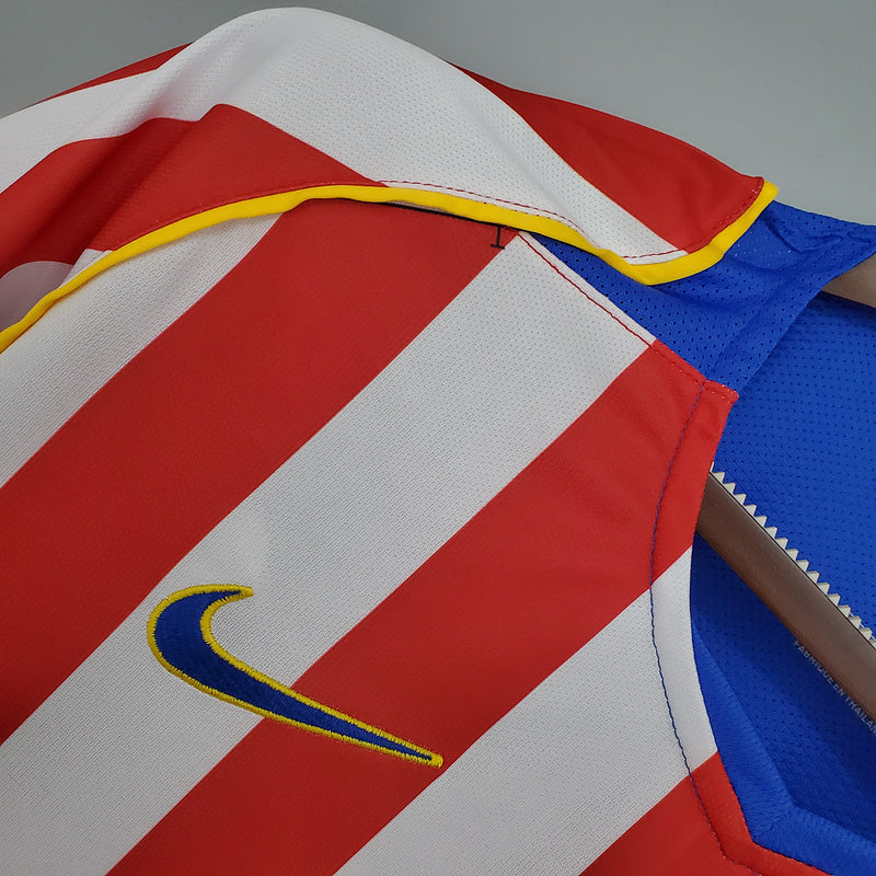 Camisa Atlético de Madrid Retrô 2004/2005 - Vermelha e Branca